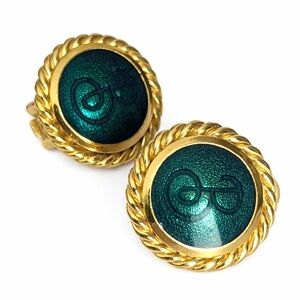 Rare Burberry’s Vintage Gold-Tone Clip-On Earrings